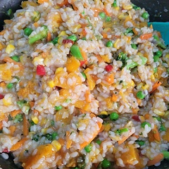 Added frozen mixed veg to increase veg content.