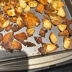 Just a reminder to flip the potatoes!