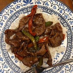 Very flavorful and easy to make! I could only find top sirloin so I made it with that and thinly sliced it. Served it on top of jasmine rice. Delicious!