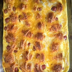 I may do a different cheese next time...I did sharp cheddar so maybe Monterey Jack or a mild cheddar. Only needed 30 min. 