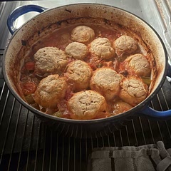 Yummy winter food! I doubled up potatoes and added dumplings towards the end.