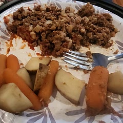 Very salty. Potatoes and carrots not tender at the end of cook time. 