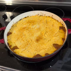 Can sub frozen vegetables for canned.
Can use instant mashed potatoes for crust. 