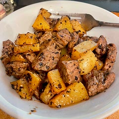 It was delicious but definitely par boil potatoes first since it was a little undercooked.