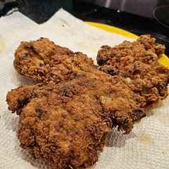Did not have buttermilk but used evaporated milk instead and added seasoning to my liking. It turned out soooo tender! Also the flaky flour tip by adding the rest of the buttermilk mixture to the flour before coating is genius!! Turned out so crispy! Made my own Chick-fil-A chicken sandwich with a piece, it was SO GOOD! can't wait to try more recipes from this app!