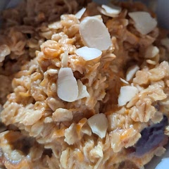 I used almond slivers instead of pecans and left out the maple syrup. It was still deliciously sweet.