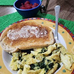 Used a frozen spinach nugget rather than fresh