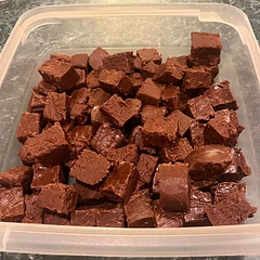 Loved this! It was a bit difficult to get the fluff mixture to get to softball stage without burning but it came out great. Nice and creamy and chewy. I’m definitely adding walnuts next time. (I meant to this time but I forgot.)