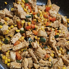 Made this dish as advertised, but I did slice the chicken tenders opposed to keeping them whole. For the rice, I did cilantro rice that was already pre-made, and it turned out perfectly!