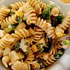 Subbed rotini for fusili; excluded sausage from recipe 