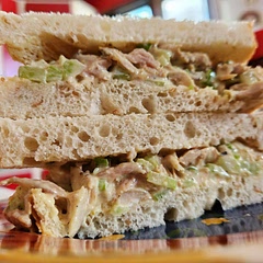 Used up leftover chicken drumstick in lieu of chicken breast meat.  No Dijon, used yellow mustard instead
