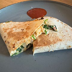 So delicious and filling. Added sriracha on the side for extra kick.