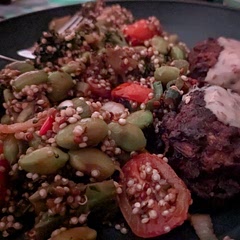 Replace cucumber with roasted cherry tomatoes