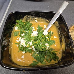I had mine with some shop brought garlic and herb croutons
