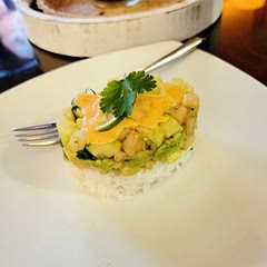 I added a little sesame oil,lime and cilantro to the cucumber and shrimp and add small amount of ginger paste to the Sriracha mayo. It was very tasty.  