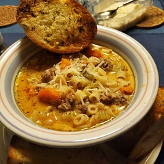 I followed the YouTube version with ditalini pasta and it's a great cold weather soup.  Very simple and you can really customize the veg but the canned recipe hit the spot!