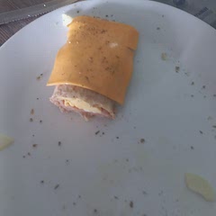 Used ham and onion