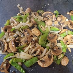 I added some onion and bell pepper to mine, just to be extra. Delicious 