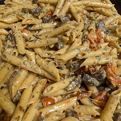 I mixed everything in the pan instead of roasting tomatoes separately with a splash of heavy cream at the end. Delicious!