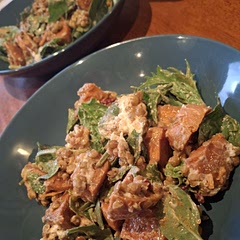 I used sweet potato and added goat's cheese. 