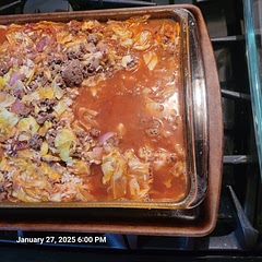 Way too much liquid.  Soup in a 13x9. Not good at all