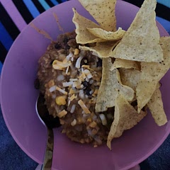 We tried this recipe with corn and tortilla chips. It was so good. 