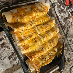 Super tasty and pretty easy. I used leftover shredded rotisserie chicken and added a bit of garlic. Great use for leftover chicken.