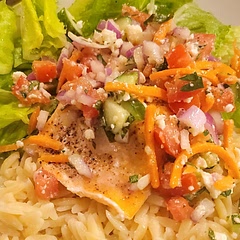 This was absolutely wonderful. My avocado wasn't ripe, so that was omitted, and honestly, it was so good. Served over orzo and had a lemon and evoo salad...I will put this in out rotation!