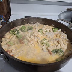 I didn't add spinach and added shrimp. But if you add shrimp cook it in it's own side it watered it down! But my grandson loved it but wants to put it over Ramen noodles instead of rice.