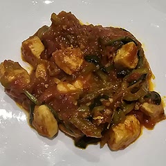 Absolutely delicious. Would pair well with rice or pasta, but fine on its own as a lighter meal as well. 