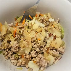 Quick, tasty, filling and beats fast food by a mile.  Added a little extra umph to the spices.  Served with fresh veggies and hummus.  