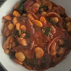 Just used butter beans as for two people and didn’t want to open 2 cans.