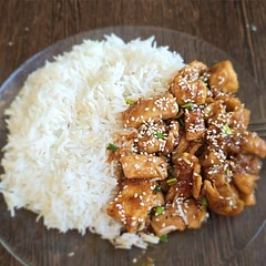 I didn't have low sodium soy sauce, so I used a little less. Also a bit less sugar, but the texture and taste was very good.