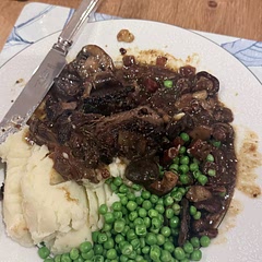 I mixed the mushrooms and beef all together and slow cooked for 2 hours.