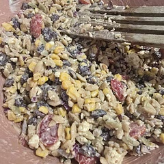 Added tomatoes, subbed Black beans, and went light on the red onion. Absolutely delish- served with venison street tacos. Yum! 