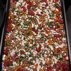 This was really nice! And so simple once you get through the chopping.  Great as a meal or a side or potluck dish