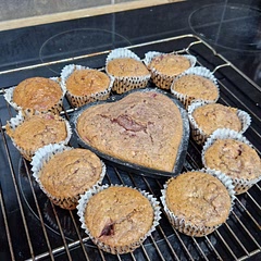 Easy and healthy. I subbed spelt flour and they came out perfect. The kids gobbled them up.
