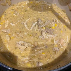 Loved this only had one can of green chilis so added extra cayenne and some red chili pepper. Added 1.5 lb raw boneless chicken thighs into step 2. Added 3 cups of chicken broth instead of what’s listed and half the sour cream. I didn’t blend the beans. I shredded the chicken with two forks once it was 165 degrees. I would make this again and I love how it creates minimal dishes ! Next time I want to try adding Greek yogurt in place of the sour cream. Would also be good with added poblanos or more veggies like peppers ?