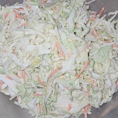 This is really good! 

Instead of buying heads of cabbage, I used a 16 ounce bag of shredded cabbage/coleslaw. 