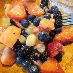 Small servings. Added 2 bananas. Didn't use maple syrup.