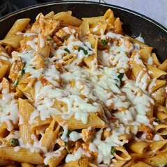 Instead of marinara, I used arrabbiata, but in smaller quantities. It was delicious!