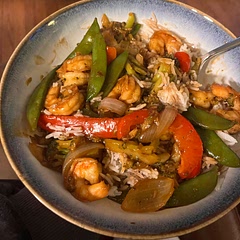 Really good switched out lime for a fresh orange juice and added onions. Will do again.