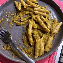It needs cooked sliced sausage lol... i came for the recipe for the dairy free, not the vegan. And the sauce could definitely be creamier and not so gritty. Also maybe less pepper if you're giving this to your kids. Mine did not like it.