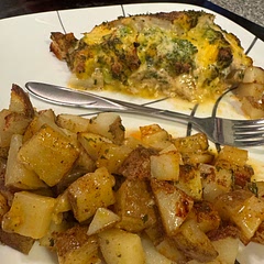 Made some cheese & herb potatoes as well