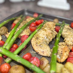 Instead of green beans I made it with Asparagus since my family LOVES them. It did say just salt and pepper but I also added paprika and a little garlic powder. It was definitely a hit!