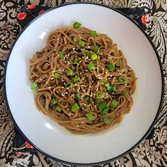 A simple but delicious recipe. We used soba noodles & coconut aminos. 