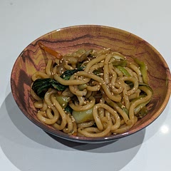 Came out good. Doubled the recipe but reduced the sesame oil and soy sauce to 4tbs (6 was way too much). Added a carrot and an onion. Would add more onion and twice as much bok choy next time 
