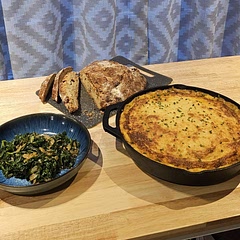 Used cheddar and one 450 g bag veggie mince