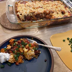 So tasty! The roasted sweet potato has great flavor, and pairs well with the chili. Made as instructed, except it took 12+ extra minutes to roast the sweet potato, and added extra corn.