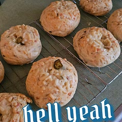 the base dough is incredibly versatile, i've made some really good jalapeno asiago bagels with it before
